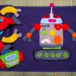 LED Robot Quiet Book Page