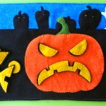 LED Halloween Jack-o-lantern Quiet Book Page