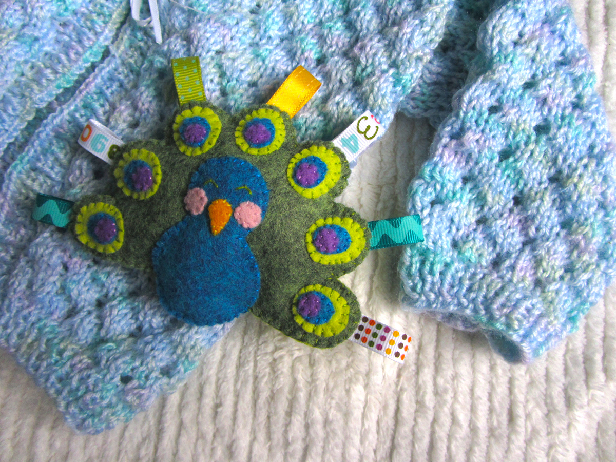 Felt Peacock Baby Rattle | Imagine Our Life