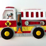 Felt Fire Station - Fire Truck & Dalmatian