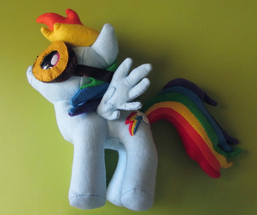 DIY Rainbow Dash Plush with Goggles