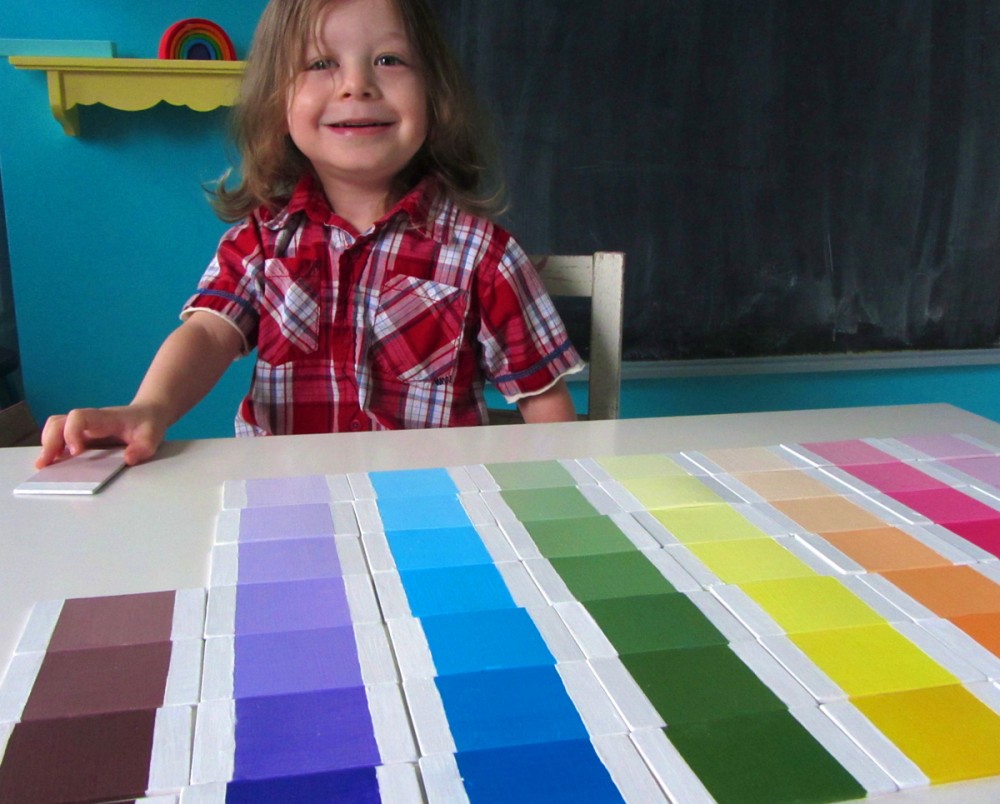 DIY Montessori Color Tablets