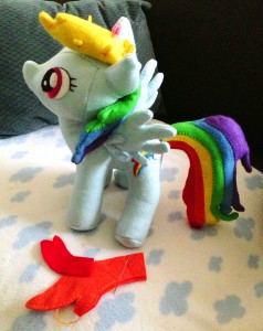 DIY Rainbow Dash Plush with Goggles