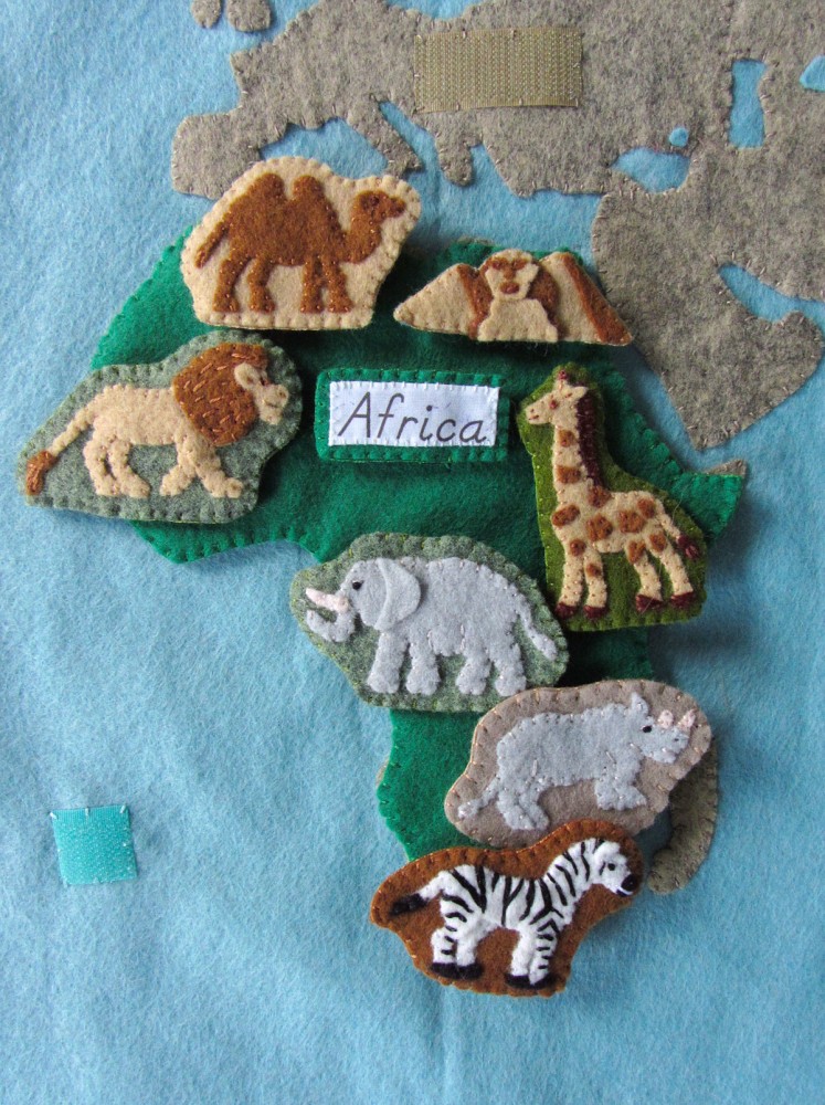 Animals of Africa for the Montessori Wall Map & Quietbook with Printables