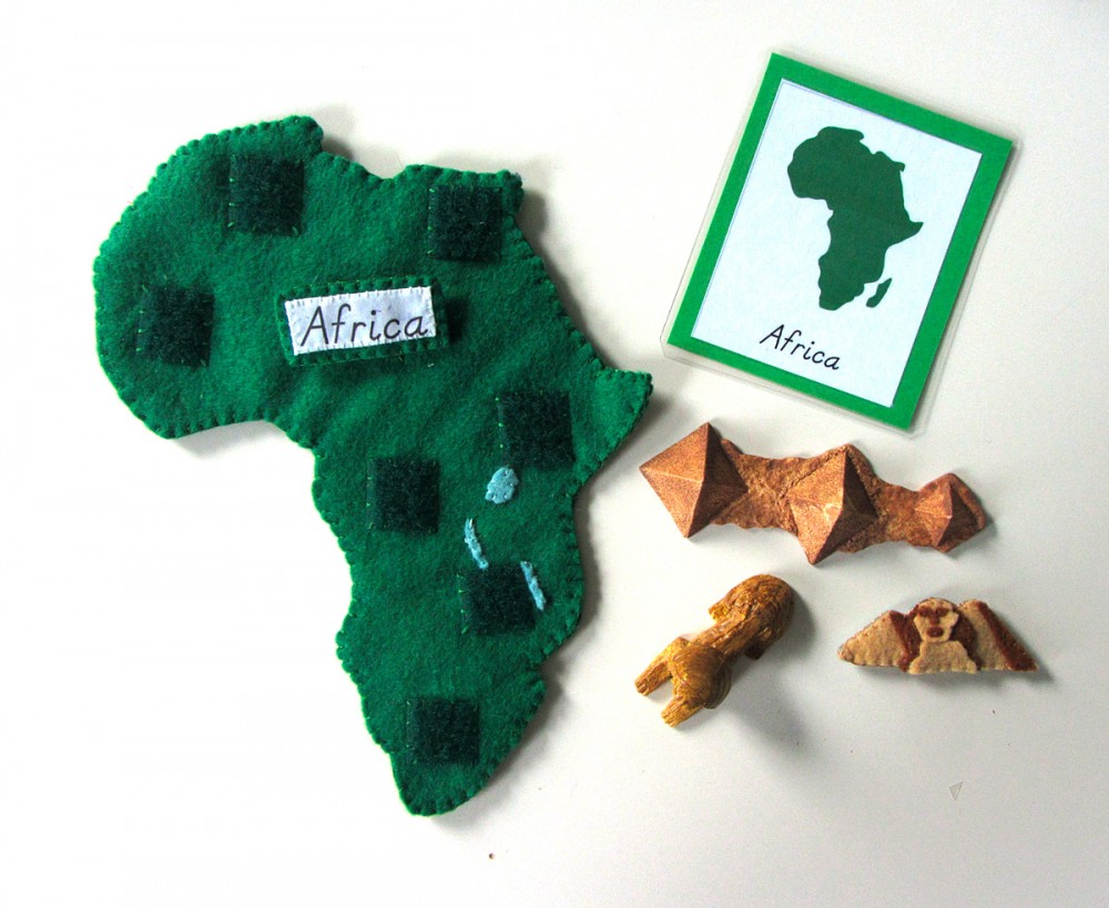 Animals of Africa for the Montessori Wall Map & Quietbook with Printables