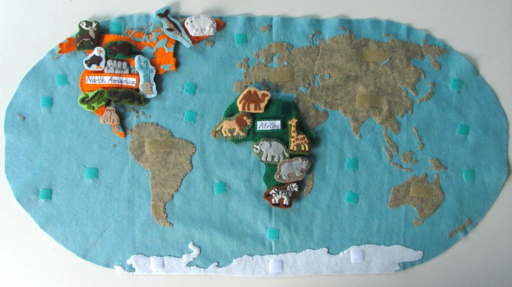 Animals of North America for the Montessori Wall Map