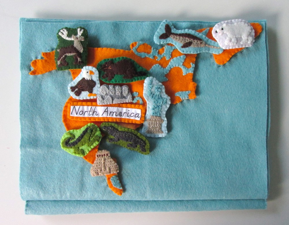Animals of North America for the Montessori Wall Map & Quietbook with Printables