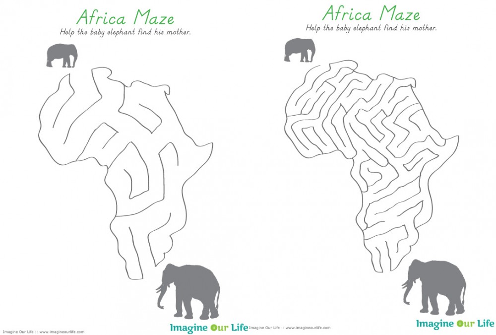 Animals of Africa for the Montessori Wall Map & Quietbook with Printables