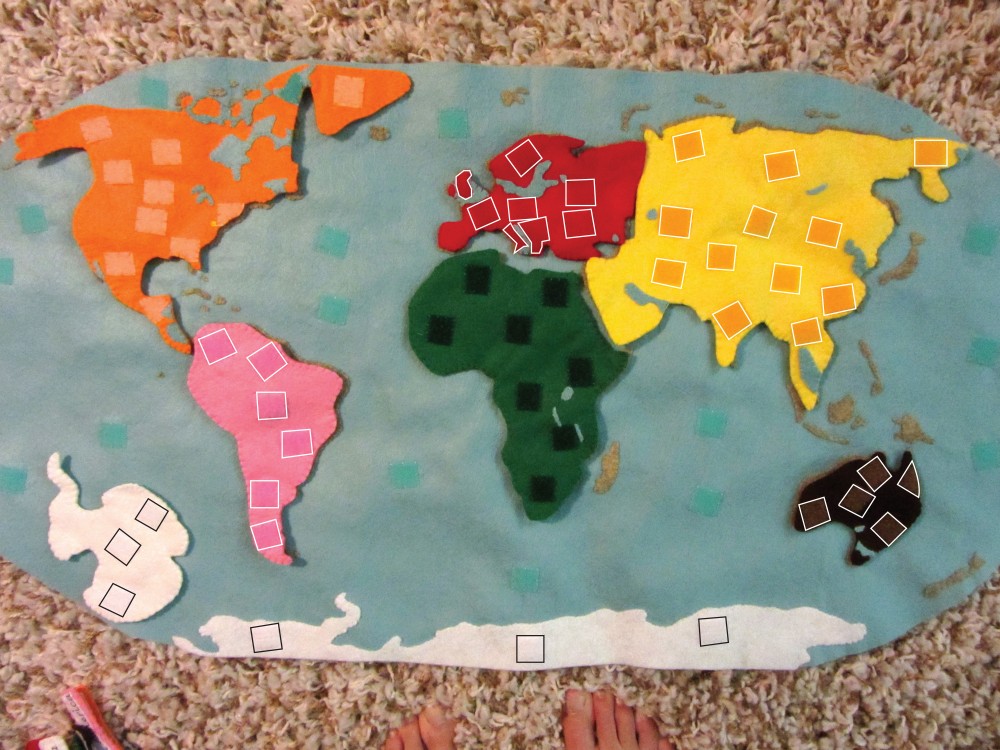 Montessori Continents Map & Quietbook