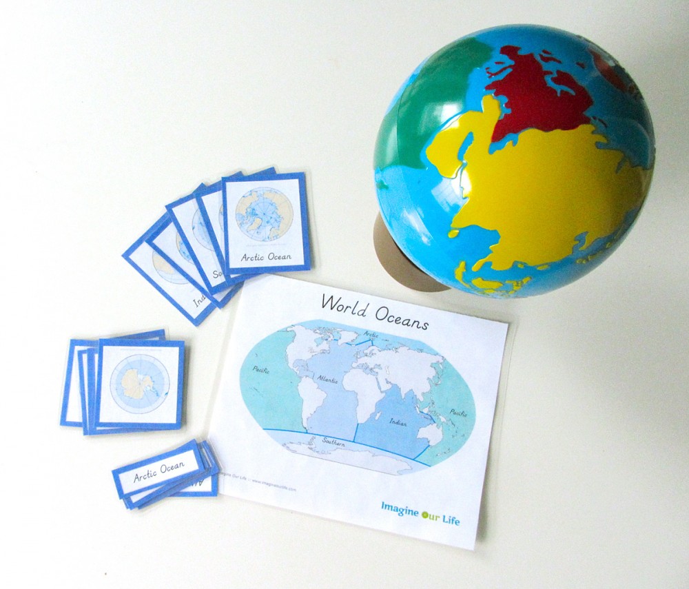 Montessori Ocean 3-Part Cards & Control Chart