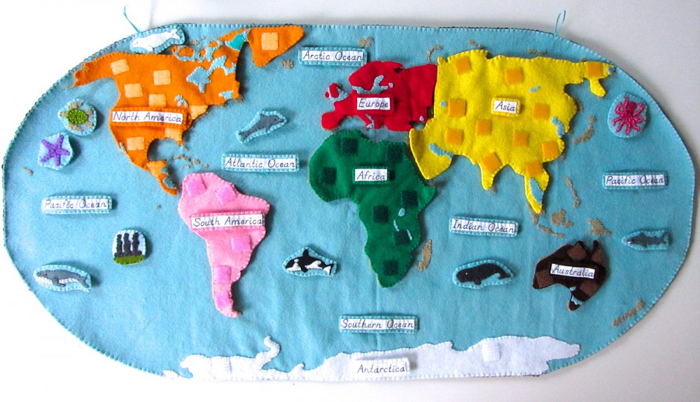 Animals of the Ocean for the Montessori Wall Map