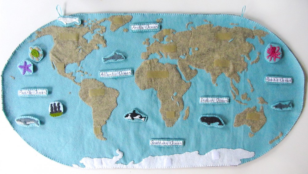 Animals of the Ocean for the Montessori Wall Map & Quietbook with Printables