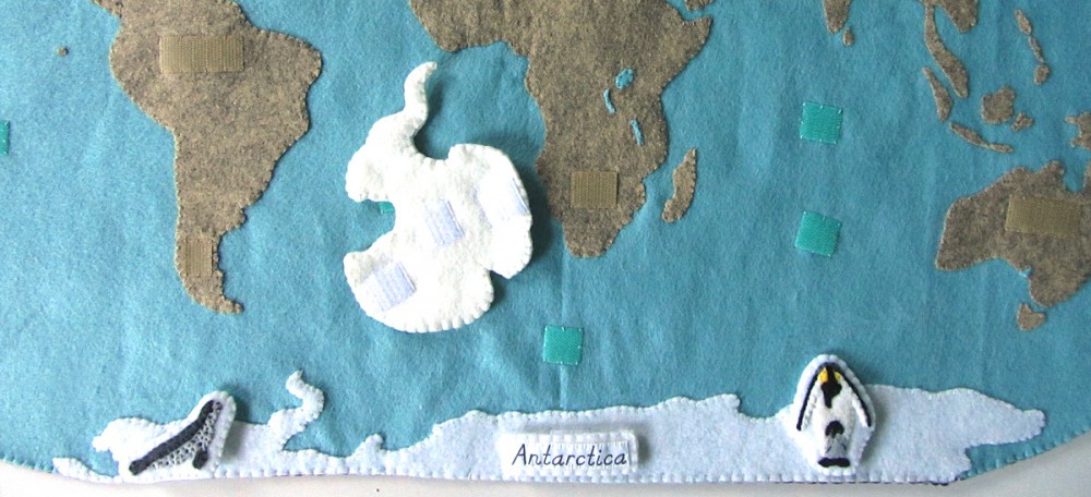 Animals of Antarctica for the Montessori Wall Map & Quietbook with Printables