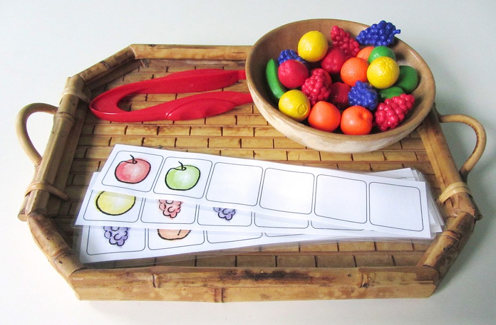 Fruit Sorting & Patterning with Free Printables