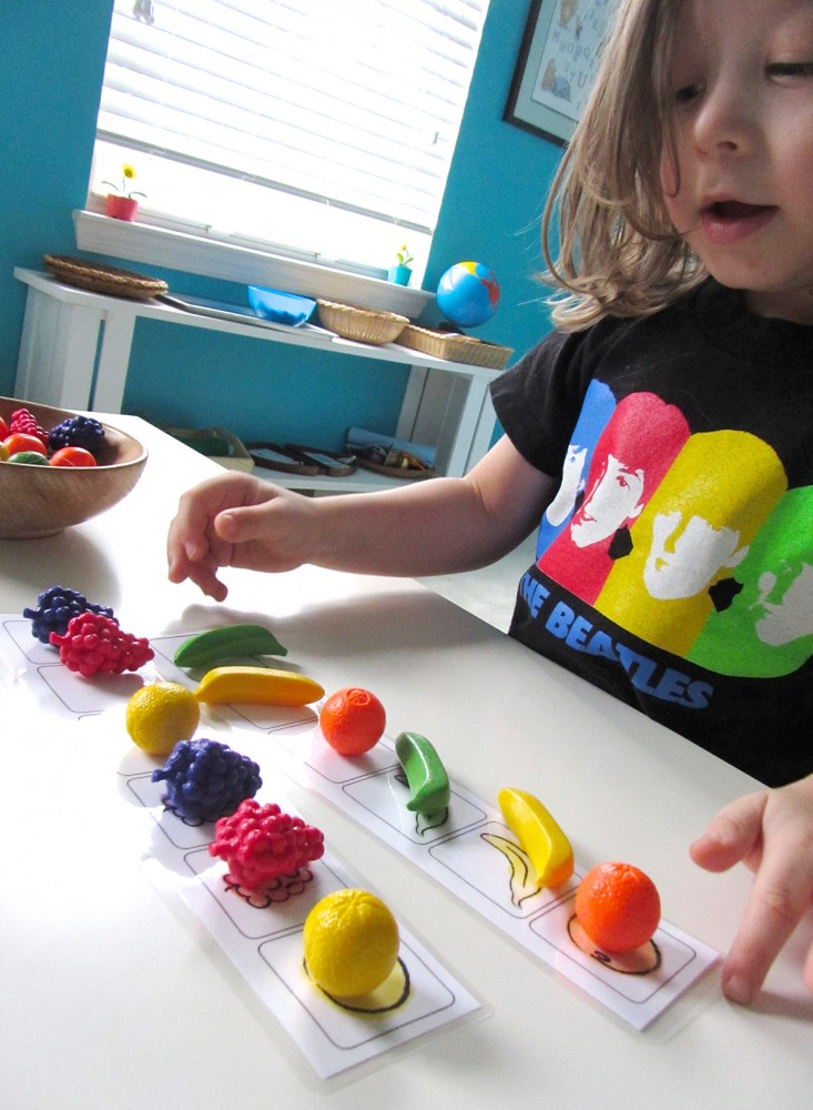Fruit Sorting & Patterning with Free Printables