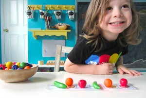 Fruit Sorting & Patterning with Free Printables