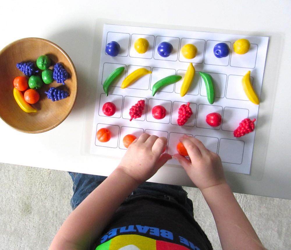 Fruit Sorting & Patterning with Free Printables