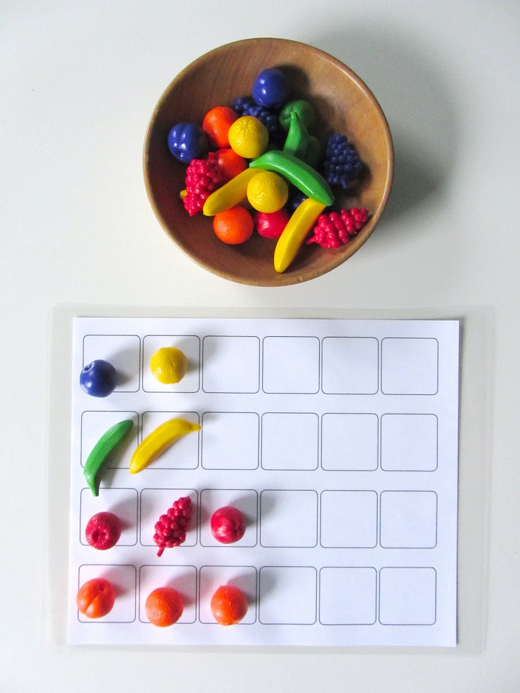 Fruit Sorting & Patterning with Free Printables