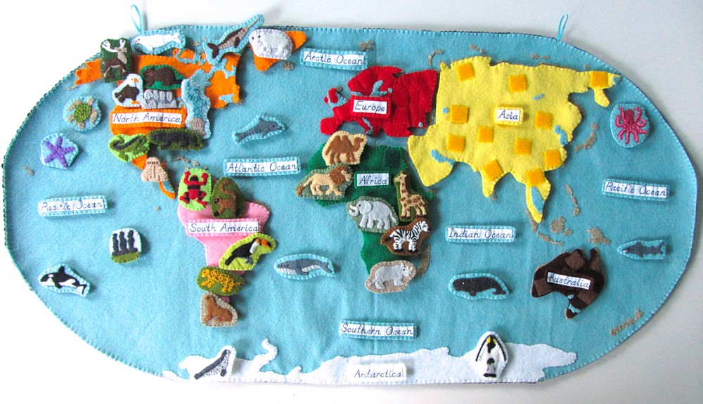 Animals of South America for the Montessori Wall Map & Quietbook with Printables