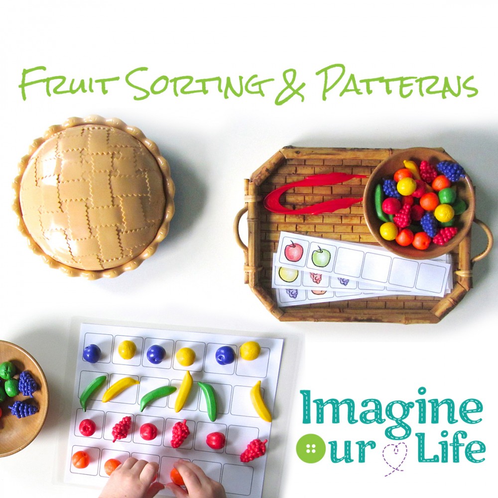 Fruit Sorting & Patterning with Free Printables