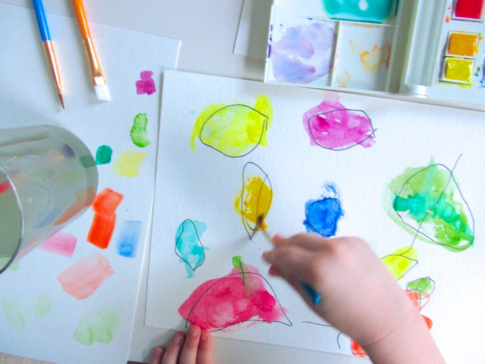 Watercolor Painting with Toddlers