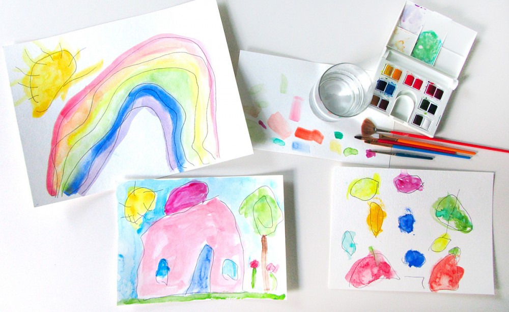 Watercolor Painting with Toddlers