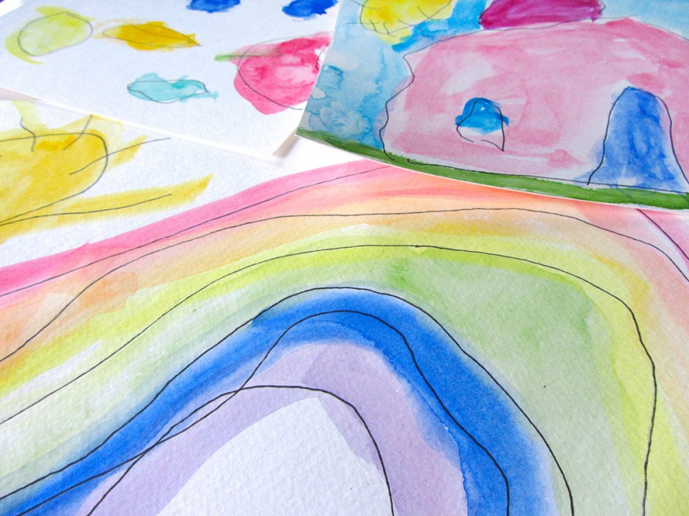 Watercolor Painting with Toddlers