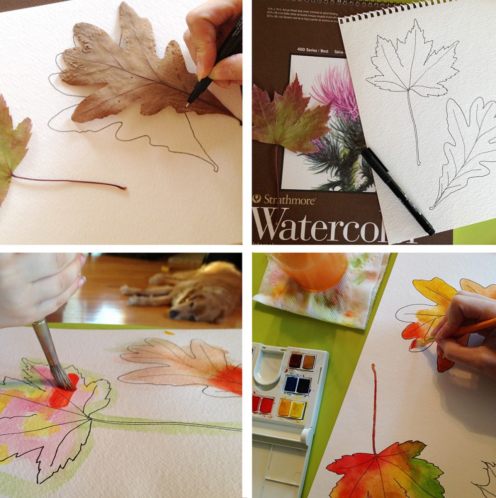 Autumn Leaf Watercolors