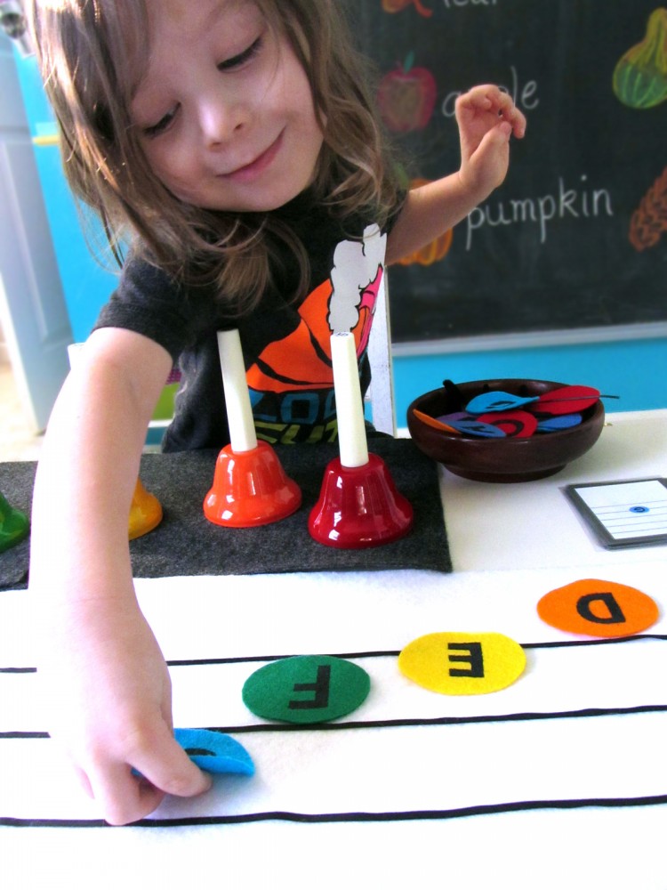 Preschool Handbells: New-Sew Felt Musical Notes and Printables