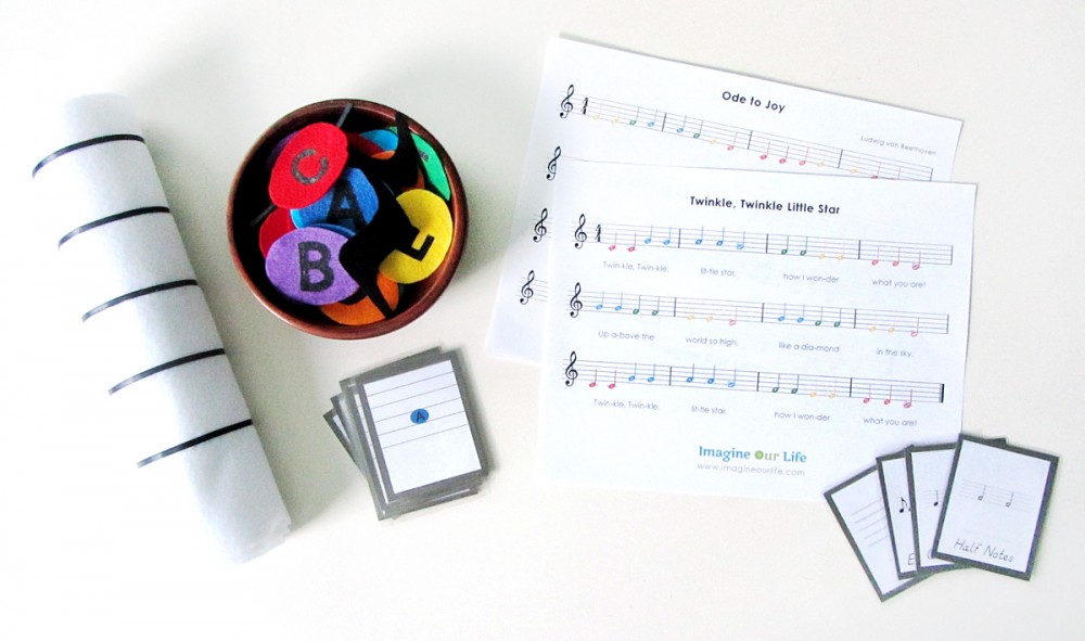 Preschool Handbells: New-Sew Felt Musical Notes and Printables