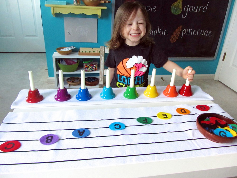 Preschool Handbells: New-Sew Felt Musical Notes and Printables