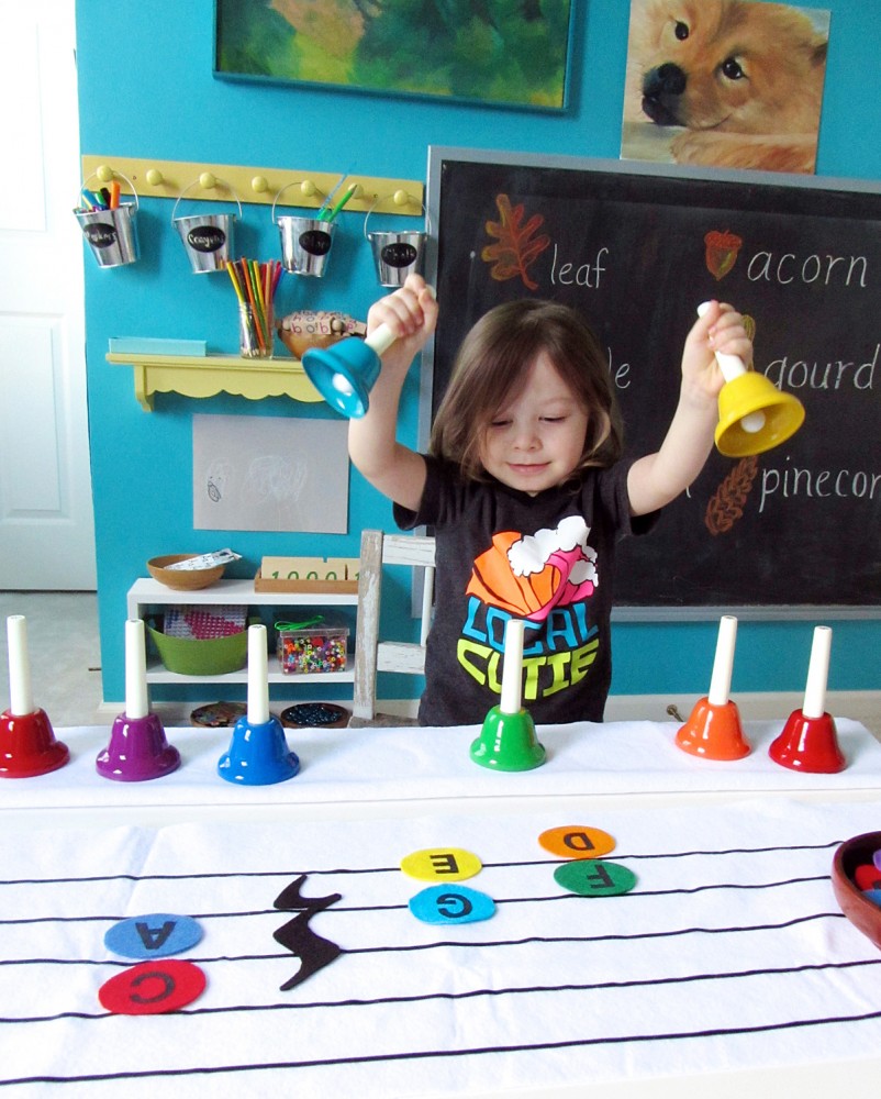 Preschool Handbells: New-Sew Felt Musical Notes and Printables