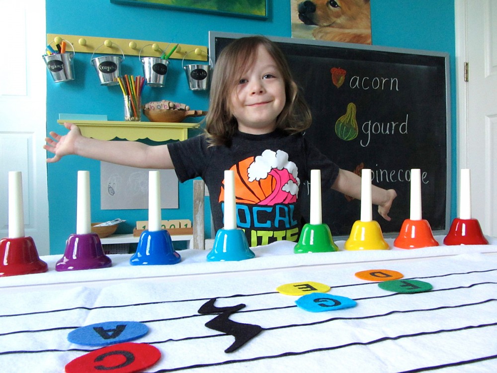 Preschool Handbells: New-Sew Felt Musical Notes and Printables