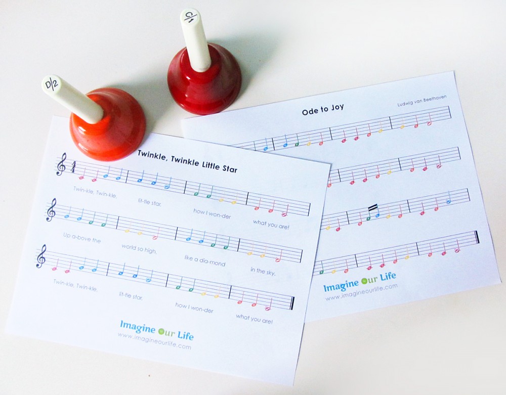 Preschool Handbells: New-Sew Felt Musical Notes and Printables