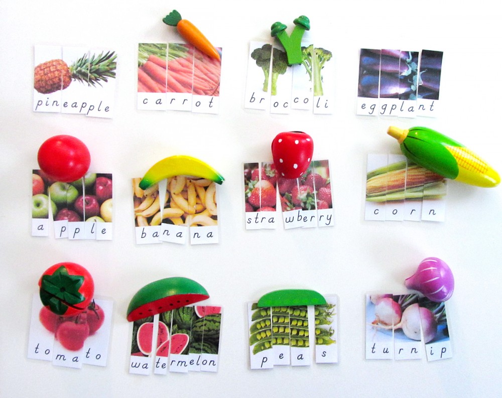 Fruit and Vegetable Word Puzzles