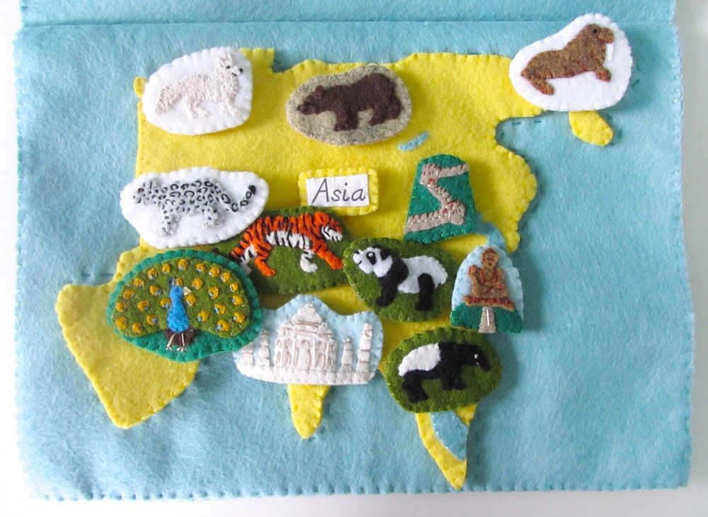 Animals of Asia for the Montessori Wall Map & Quietbook with Printables