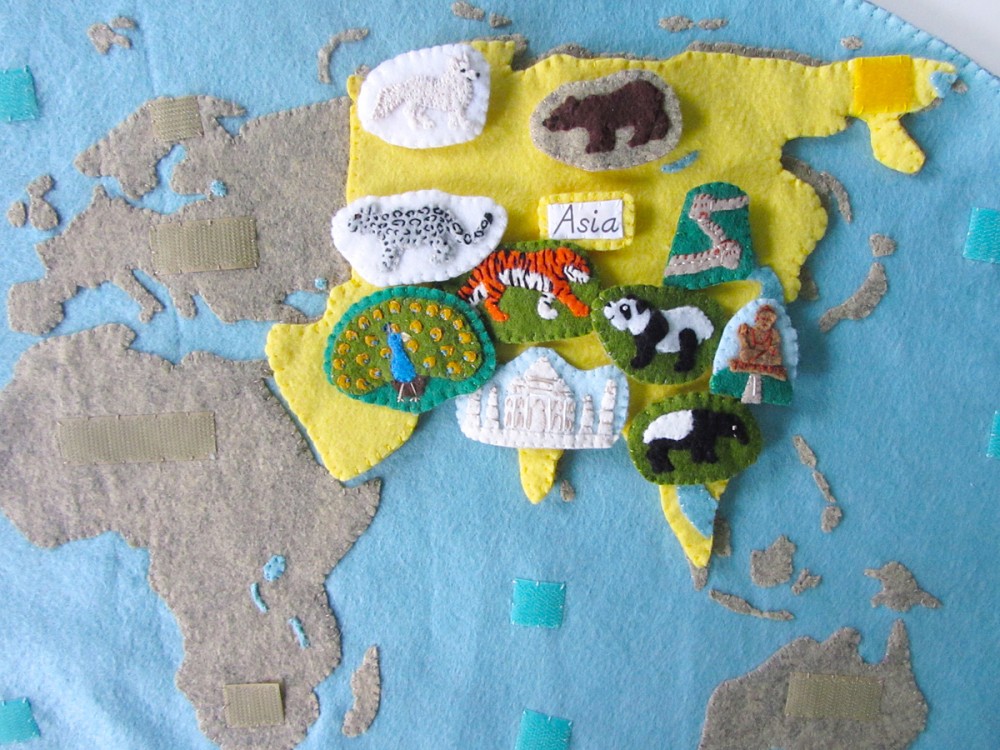 Animals of Asia for the Montessori Wall Map & Quietbook with Printables