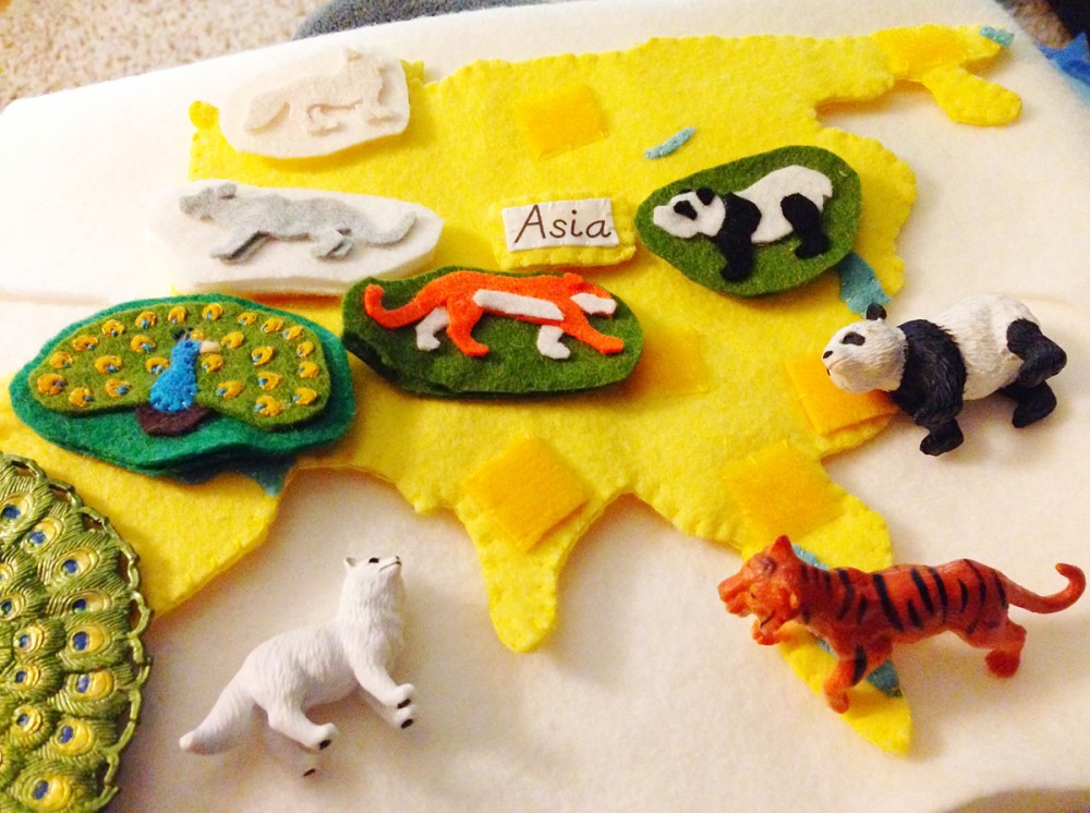 Animals of Asia for the Montessori Wall Map & Quietbook with Printables