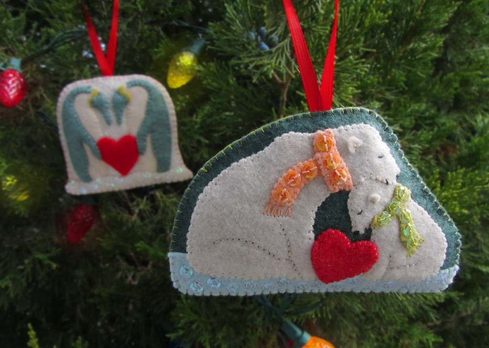 Polar Family Felt Ornament Patterns - Penguins & Polar Bears