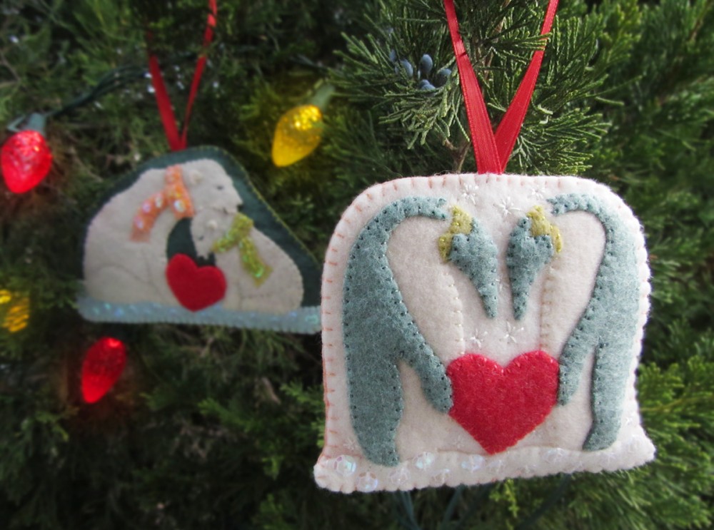 Polar Family Felt Ornament Patterns - Penguins & Polar Bears