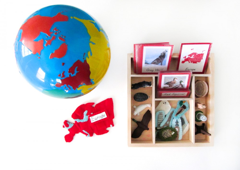 Animals of Europe for the Montessori Wall Map & Quietbook with Printables