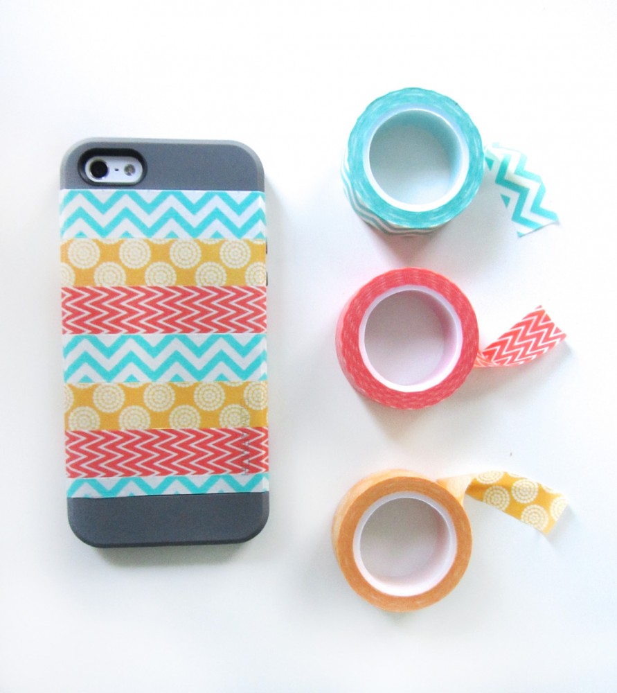 DIY Washi Tape Phone Case