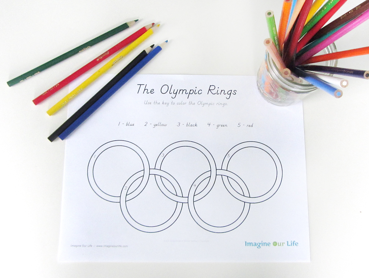 Olympic Symbol (Landscape) - Coloring Page (Olympics)