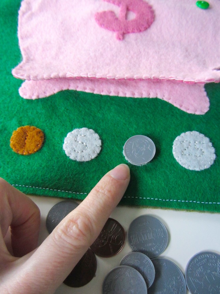 Piggy Bank Quietbook Pattern & Free Currency Printables