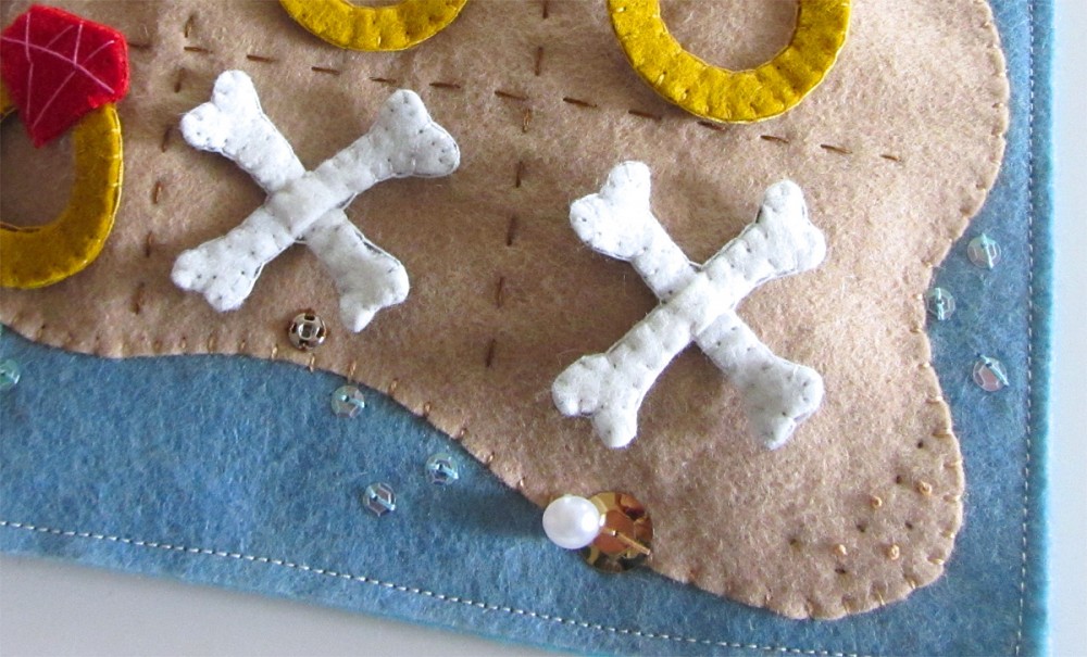 Pirate Island Tic-Tac-Toe Quiet Book Page