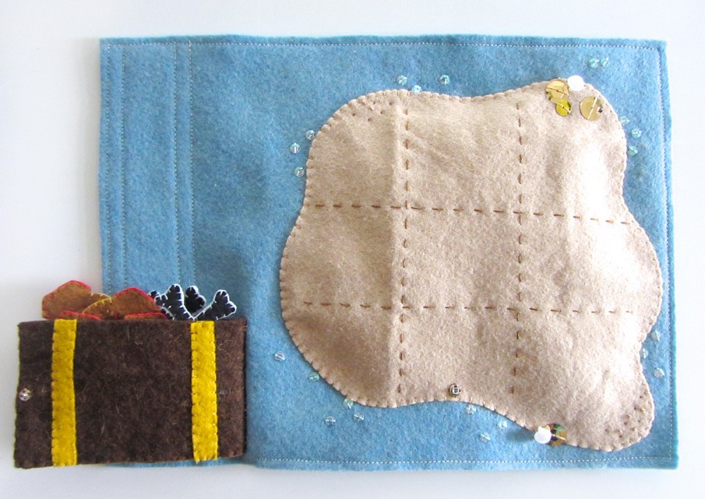 Pirate Island Tic-Tac-Toe Quiet Book Page