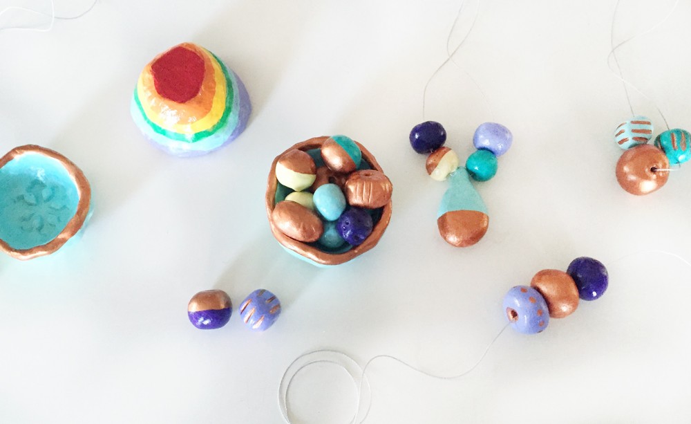 Colorful Clay Jewelry Craft for Kids